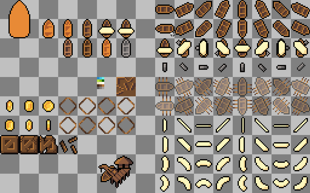 Boat design in Aseprite